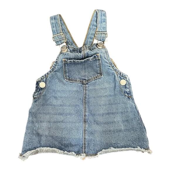 Girls 6-9 Months dresses denim dungaree Matching set 6-9 summer clothes​ - Picture 3 of 5